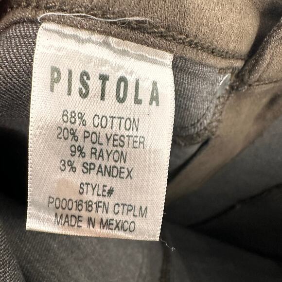 PISTOLA NWT Lennon High Rise Cropped Kick Flare Boot Jeans in Coated Palms // 24 - Picture 11 of 15